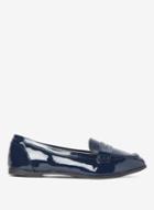 Dorothy Perkins Navy Patent Latte Loafers