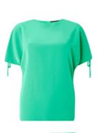 Dorothy Perkins Green Tie Cold Shoulder Top