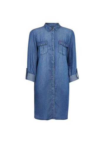 *vero Moda Blue Denim Shirt Dress