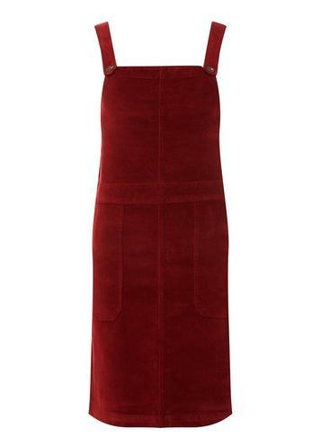 Dorothy Perkins Berry Red Corduroy Pinafore Dress
