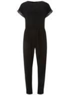 Dorothy Perkins Black Embellished Shoulder Jumpsuit