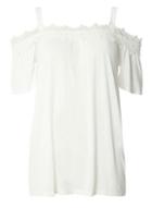Dorothy Perkins Ivory Lace Trim Cold Shoulder Top