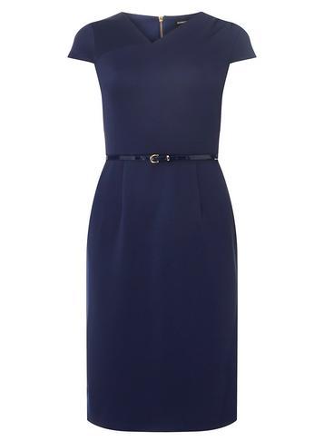 Dorothy Perkins Navy Scuba Pencil Dress