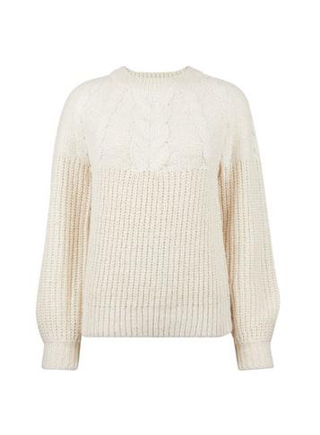 Dorothy Perkins Cream Cable Yoke Jumper