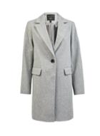 Dorothy Perkins Grey Minimal Lined Coat