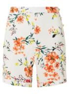 Dorothy Perkins Ivory Floral Print Side Button Shorts