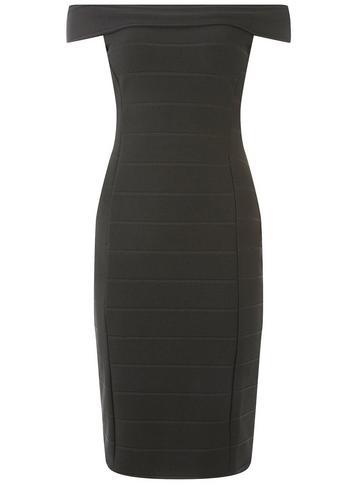 Dorothy Perkins Black Bardot Bandage Bodycon Dress