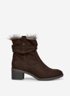 Dorothy Perkins Chocolate Moscow Faux Fur Lined Ankle Boots