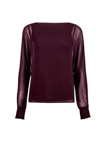 Dorothy Perkins Purple Chiffon Batwing Top