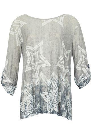Dorothy Perkins *izabel London Grey Star Print Smock Top