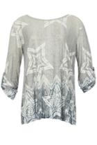 Dorothy Perkins *izabel London Grey Star Print Smock Top