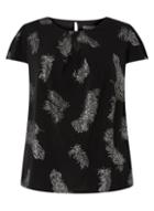 Dorothy Perkins *billie & Blossom Black Curve Glitter Feather Shell Top