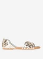 Dorothy Perkins Gold Leather 'havana' Sandals