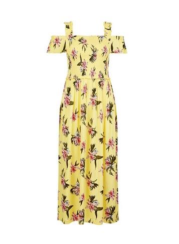 Dorothy Perkins *tall Yellow Floral Print Midi Dress