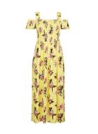 Dorothy Perkins *tall Yellow Floral Print Midi Dress