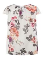 Dorothy Perkins *billie & Blossom Curve Grey Floral Shell Top