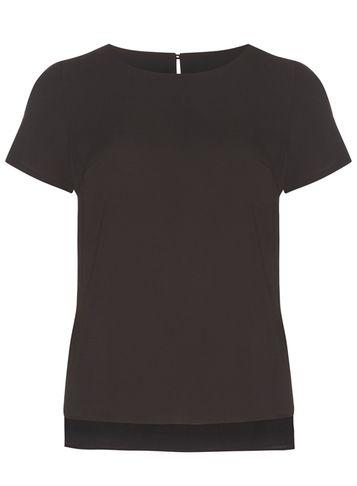 Dorothy Perkins Petite Black Zip Side Top