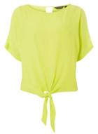 Dorothy Perkins Lime Tie Front Top