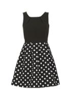 Dorothy Perkins *tenki Black Polka Dot Skater Dress
