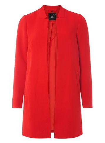 Dorothy Perkins Red Notch Neck Coat