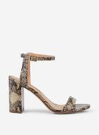 Dorothy Perkins Multi Coloured Snake Print 'shimmer' Block Heel Sandals