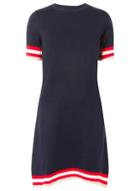 Dorothy Perkins Navy Striped Tipped Knitted Dress