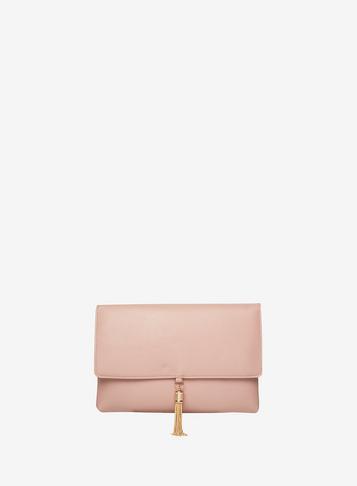 Dorothy Perkins Rose Metal Tassel Clutch
