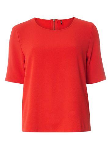 Dorothy Perkins *only Red Short Sleeve Blouse