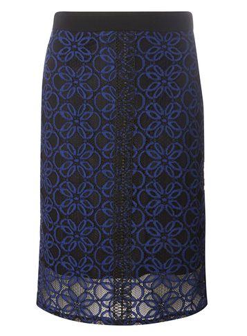 Dorothy Perkins Petite Navy Lace Pencil Skirt