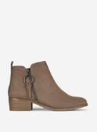 Dorothy Perkins Wide Fit Taupe Mynor Ankle Boots