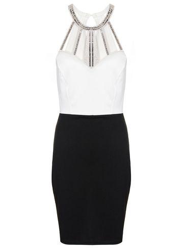 Dorothy Perkins *quiz Diamante Neck Dress