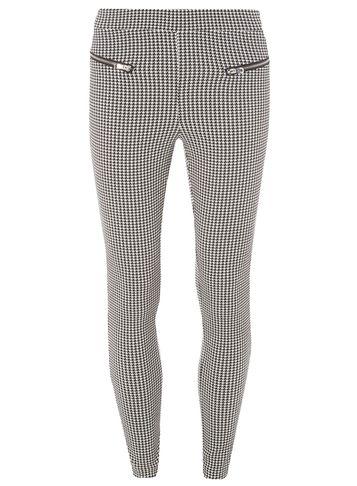 Dorothy Perkins Black And White Dogstooth Skinny Trousers