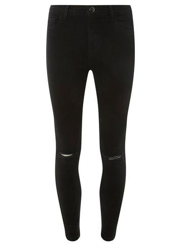 Dorothy Perkins Black Darcy Ripped Ankle Grazer Denim Jeans