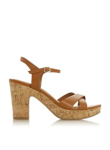 *head Over Heels By Dune Tan Joany Ladies Heel Sandals