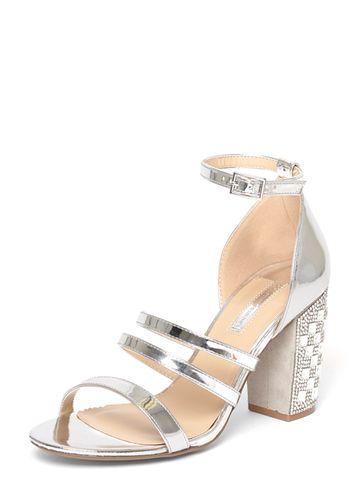Dorothy Perkins Exclusive Silver 'shadow' Embellished Sandals