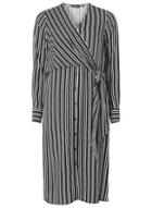 Dorothy Perkins Black Stripe Tie Front Shirt Dress