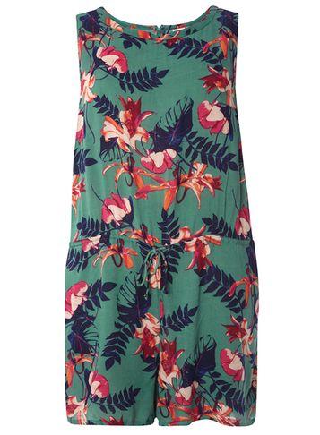 Dorothy Perkins *juna Rose Green Floral Print Playsuit
