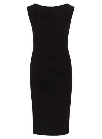 Dorothy Perkins *elise Ryan Black Drape Front Pencil Dress