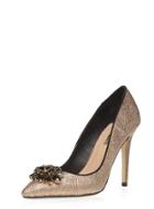 Dorothy Perkins Gold 'frost' Lace Court Shoes