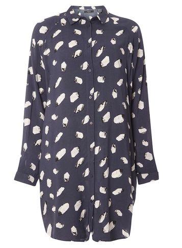 Dorothy Perkins *vila Navy Smudge Spot Dress