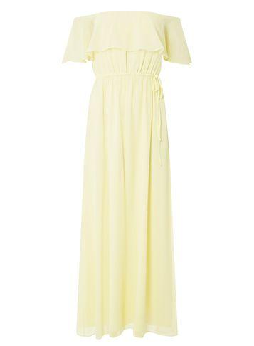 Dorothy Perkins *showcase Lemon 'siena' Maxi Dress