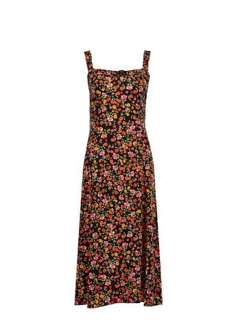 Dorothy Perkins Black Floral Ditsy Print Strappy Midi Dress