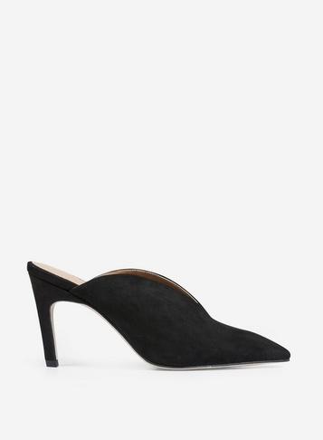 Dorothy Perkins Black Ego Mule Court Shoes