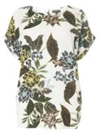 Dorothy Perkins Dp Curve Ivory Tropical Print T-shirt