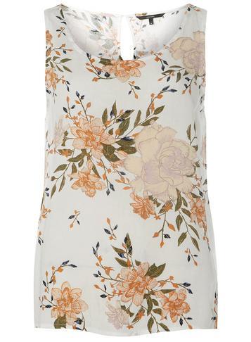Dorothy Perkins *vero Moda White Floral Print Top