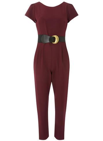 Dorothy Perkins Petite Port Belted Jumpsuit