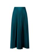 Dorothy Perkins Teal Blue Jersey Pleat Midi Skirt