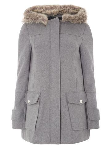 Dorothy Perkins *tall Grey Utility Duffle Coat