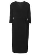 Dorothy Perkins Black Long Sleeve Crepe Wrap Dress