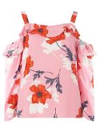 Dorothy Perkins *only Pink Poppy Print Top